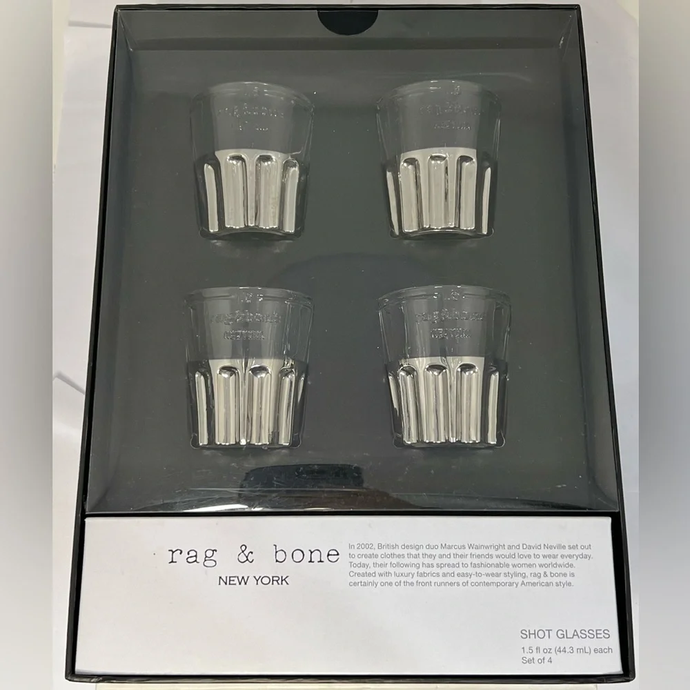 Rag & Bone x Neiman Marcus x Target Collaboration Shot Glasses Set of 4